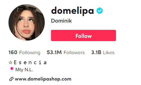 Dominik Elizabeth Reséndez Robledo  - Most Followed People on TikTok